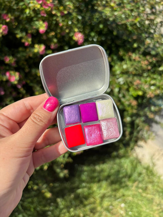 Woman - Set de 6 acuarelas metalizadas